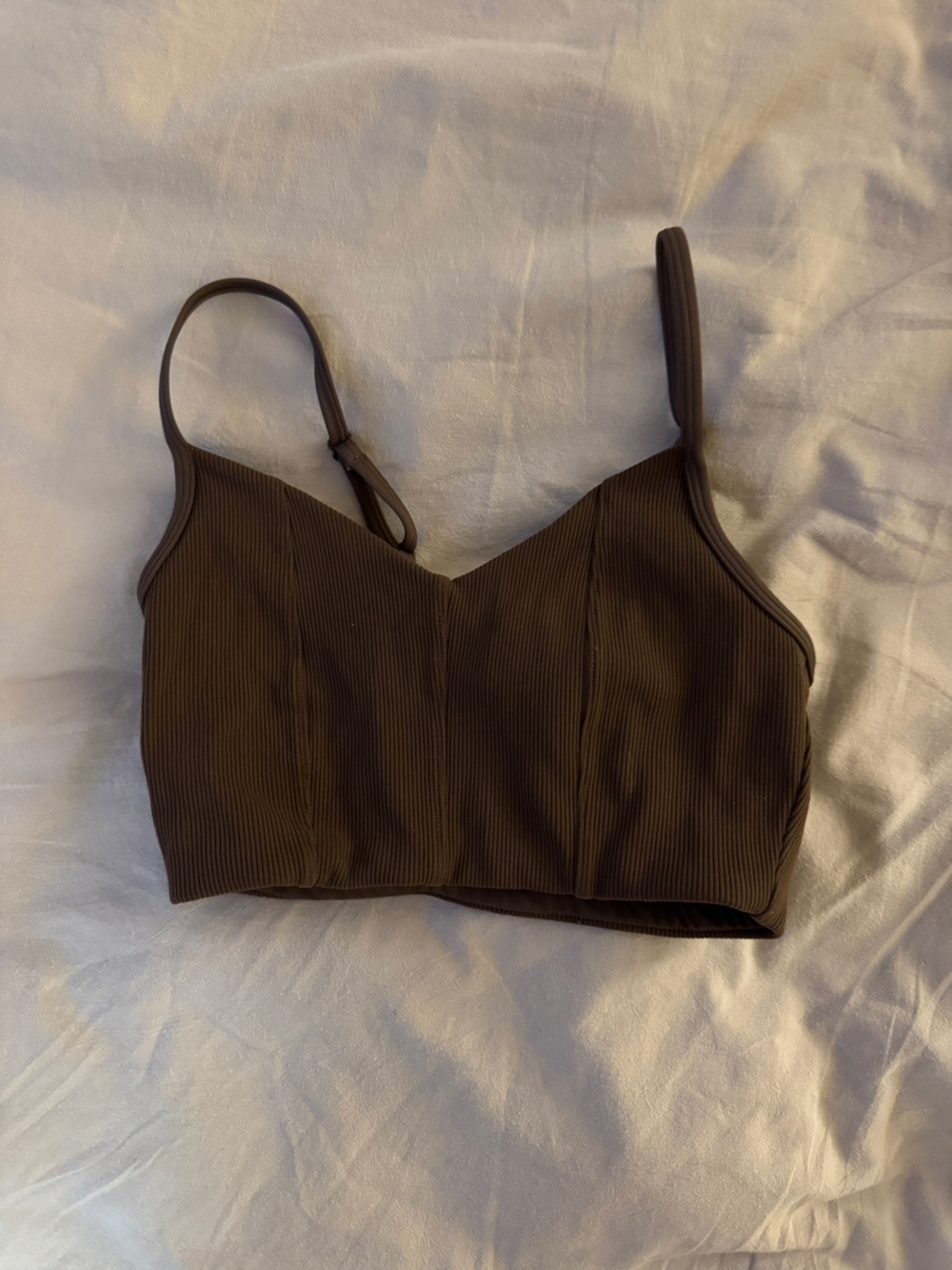 aerie Brown Ribbed Bralette